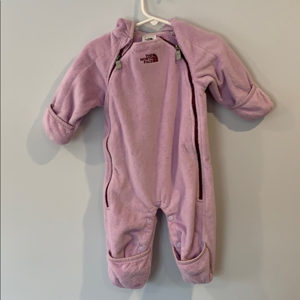 Baby girls North Face fleece suit size 3-6m